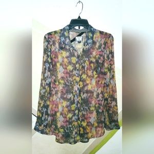 Women's Volcom Sheer Button Down Shirt Size M